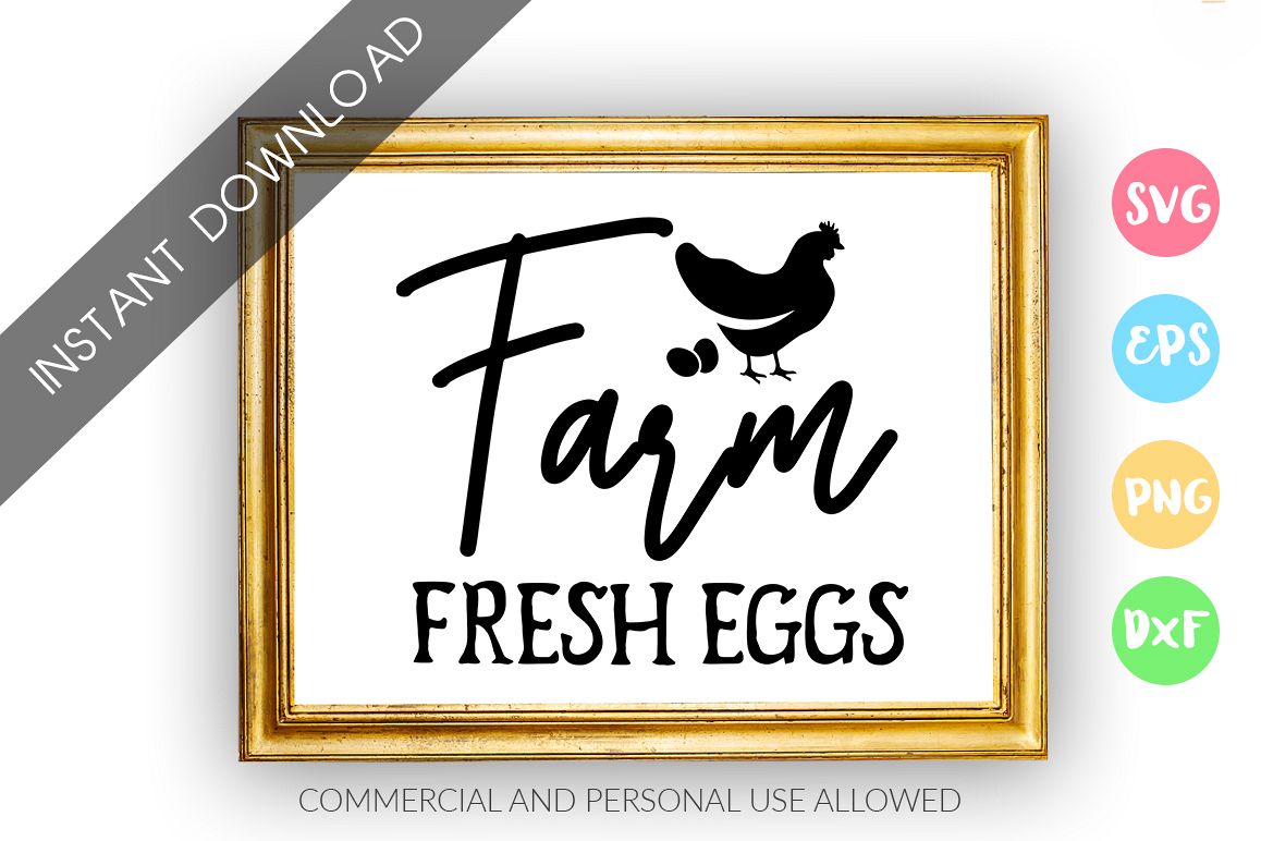 Farm Fresh eggs SVG Design example image 1