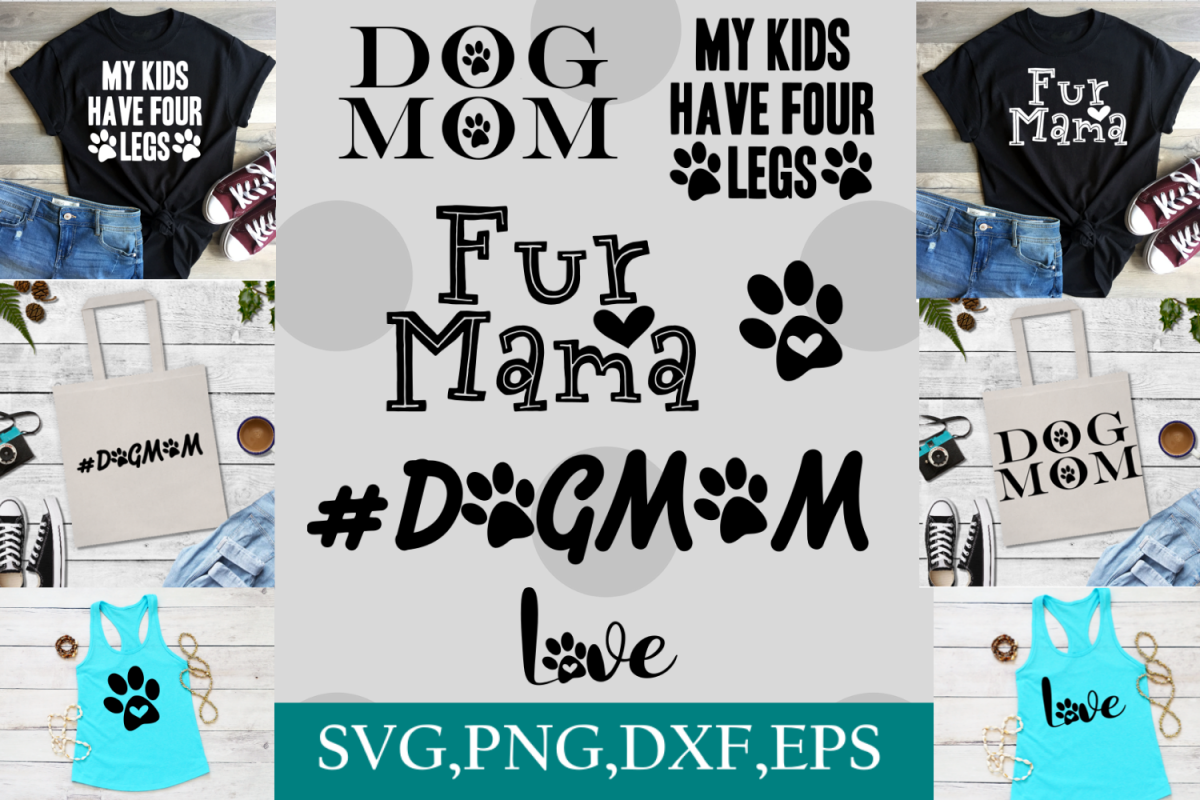 dog mom, fur baby, paw prints, pet mom, fur mama example image 1