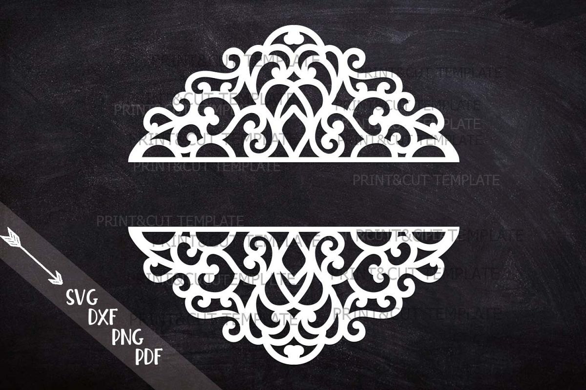 Download Swirls Split Monogram Mail Box Wedding Family Name sign svg