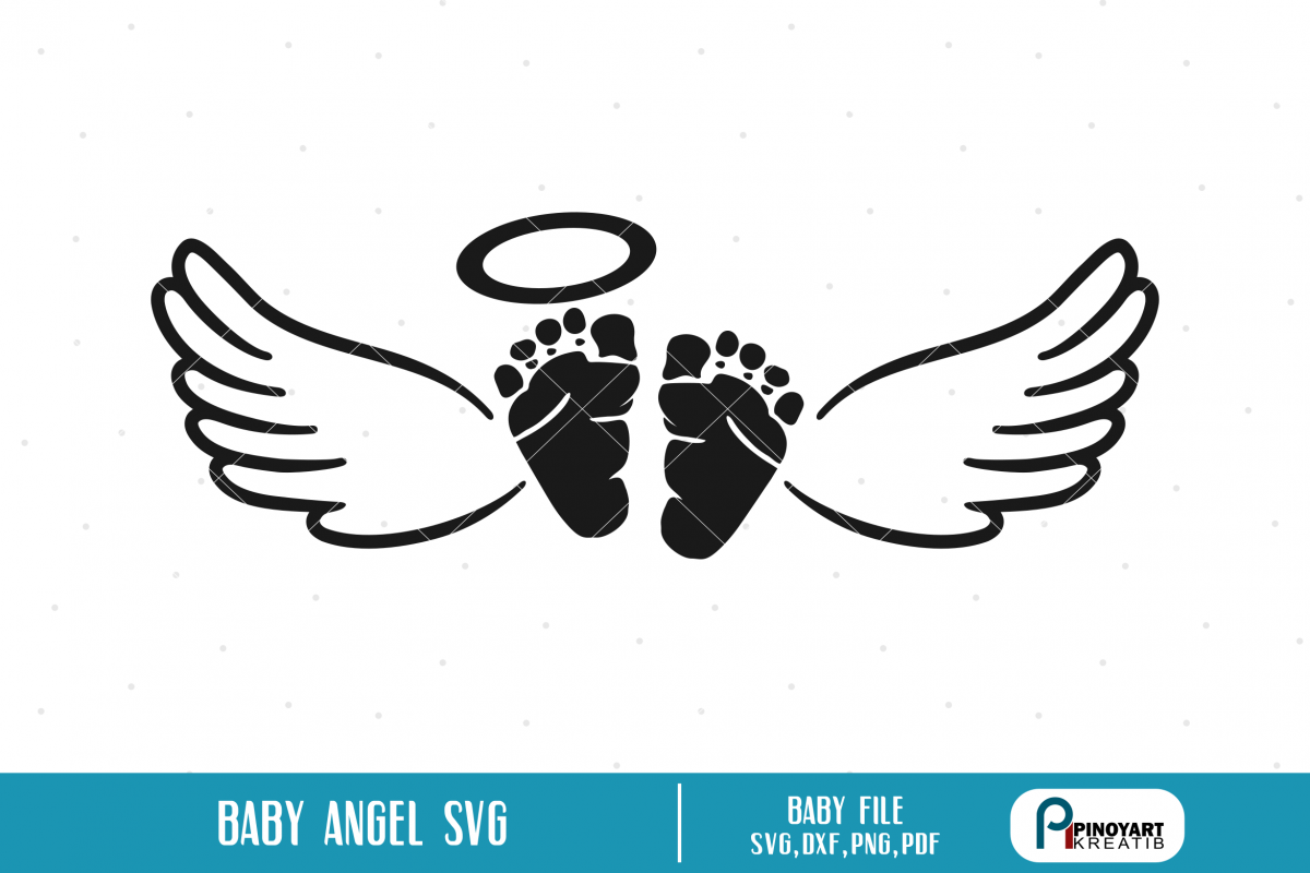 Download Baby Angel svg - a baby feet with wings vector file ...