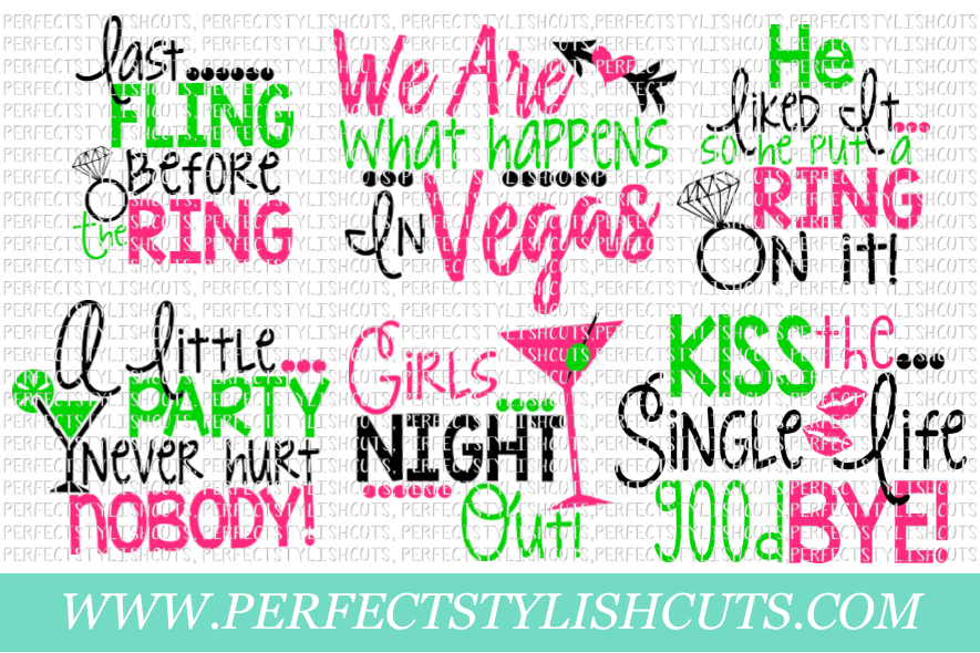 Wedding SVG - Bachelorette Party SVG Bundle example image 1