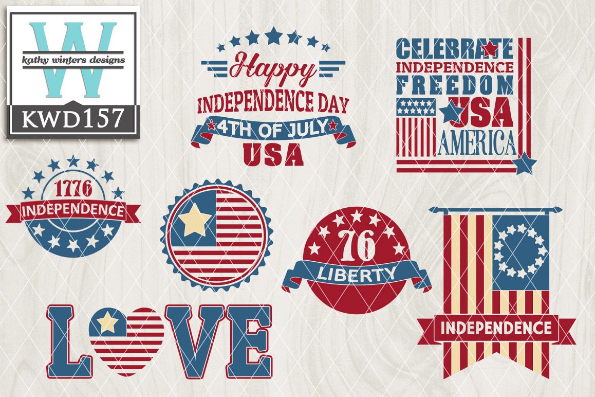 Patriotic Cutting File KWD157 example image 1