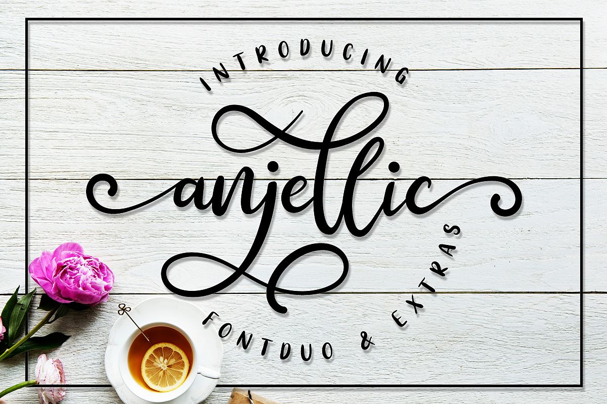 Anjellic // Font Duo & Extras example image 1