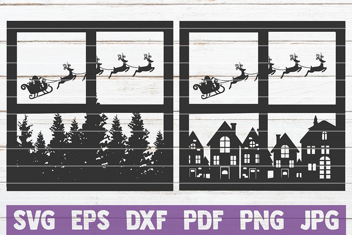 Santa Scene SVG Cut File example image 1