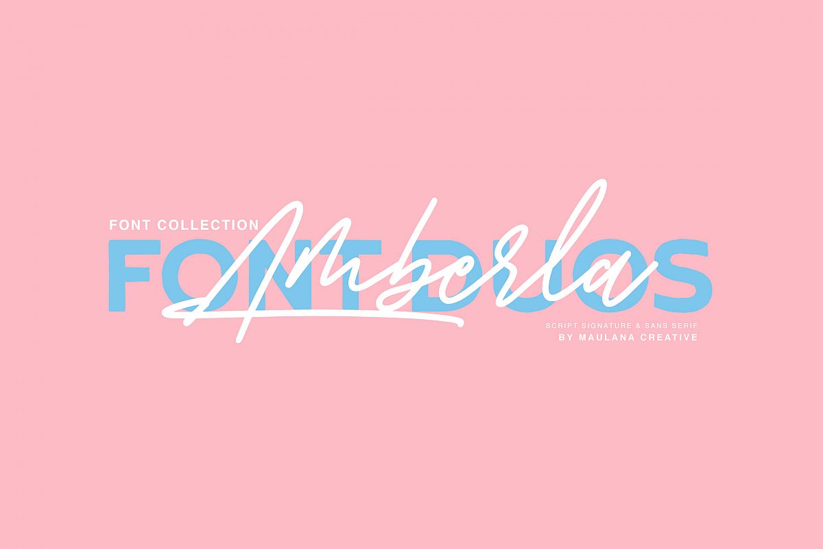 Amberla Script Sans Font example image 1