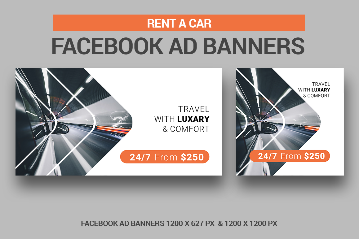 Rent A Car Facebook Ad Banners example image 1