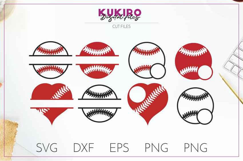 Download BASEBALL Monogram / Split Frames Cut files - Sport SVG