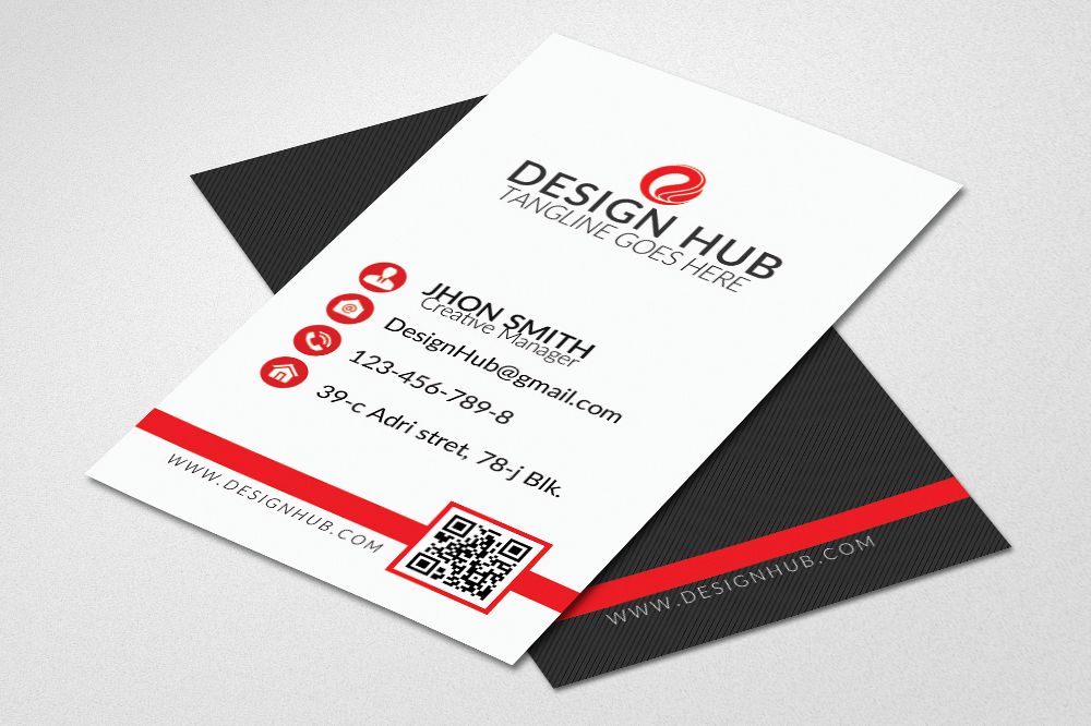 Vertical Business Card Template example image 1