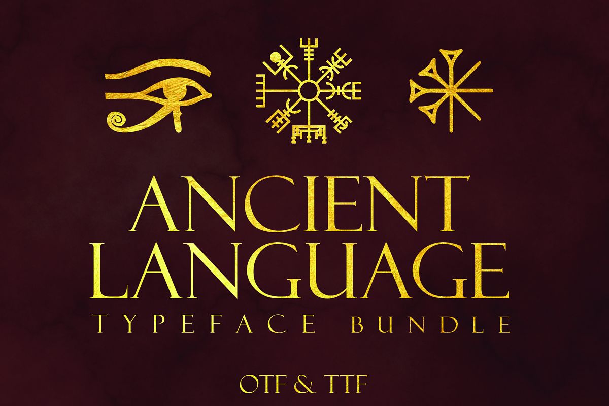 Ancient Languages Typeface Bundle example image 1