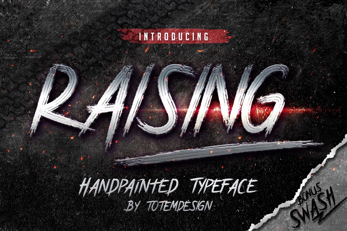 RAISING FONT example image 1