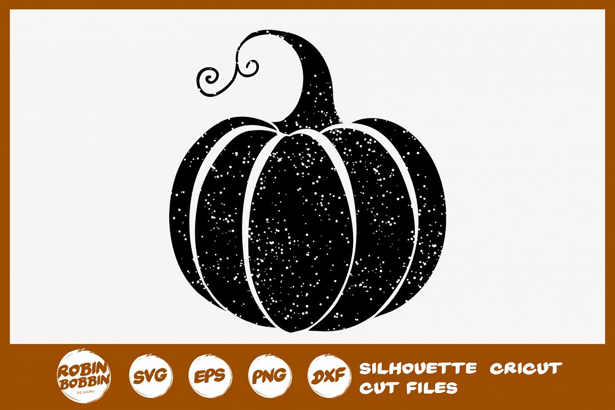 Pumpkin SVG - Grunge Pumpkin SVGp example image 1