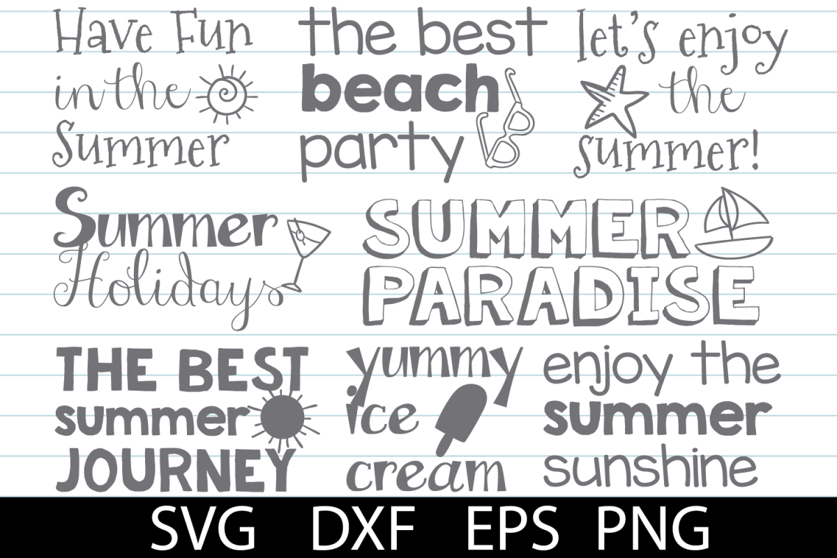 Summer Pack SVG DXF PNG EPS example image 1