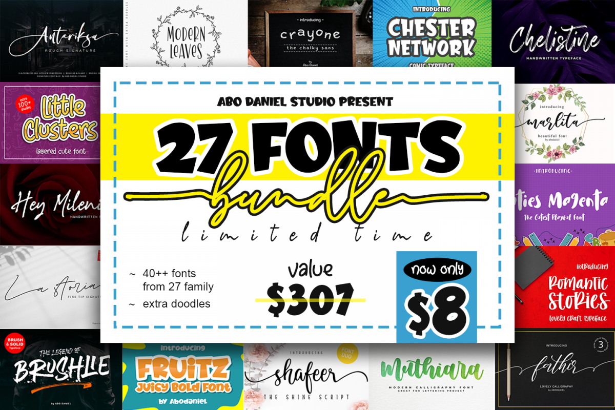 Various Font Bundle example image 1
