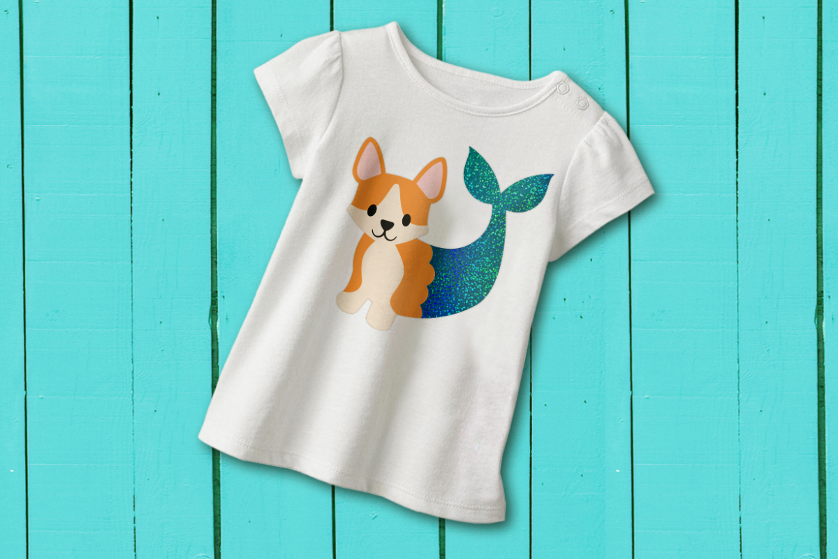 Mermaid Corgi SVG Design example image 1