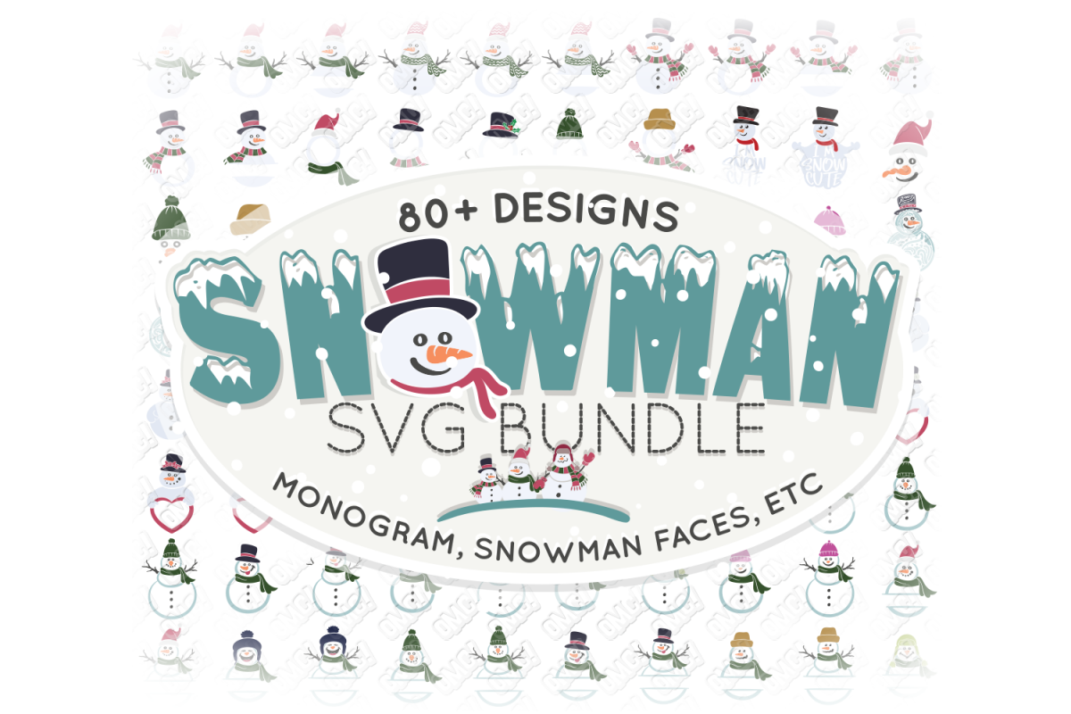 Download Snowman SVG Monogram Christmas in SVG, DXF, PNG, EPS, JPEG ...