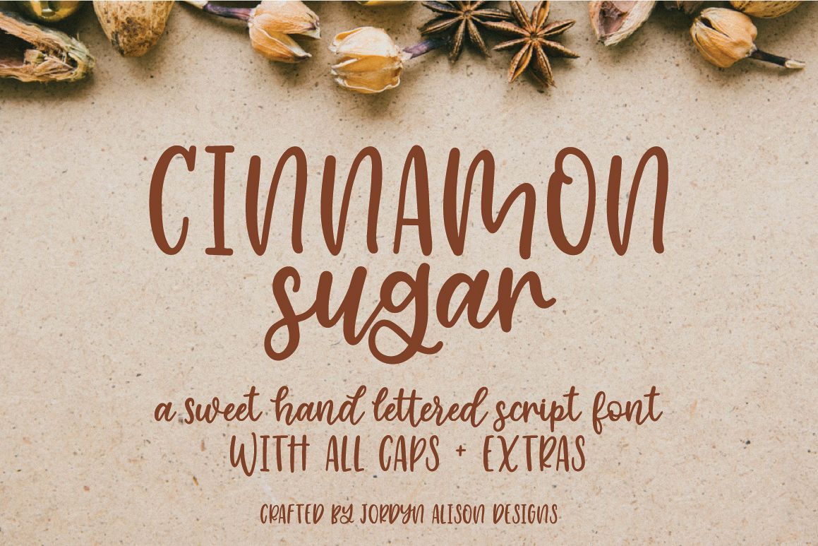 Cinnamon Sugar, Hand Lettered Script Font example image 1