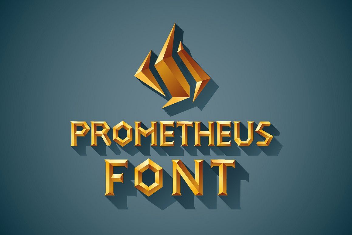 3D Font Set. Gold, wood, silver example image 1
