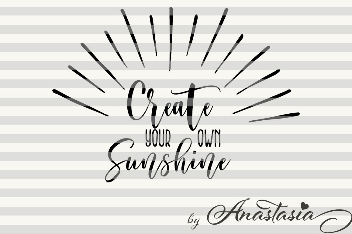 Create your own sunshine svg cut file