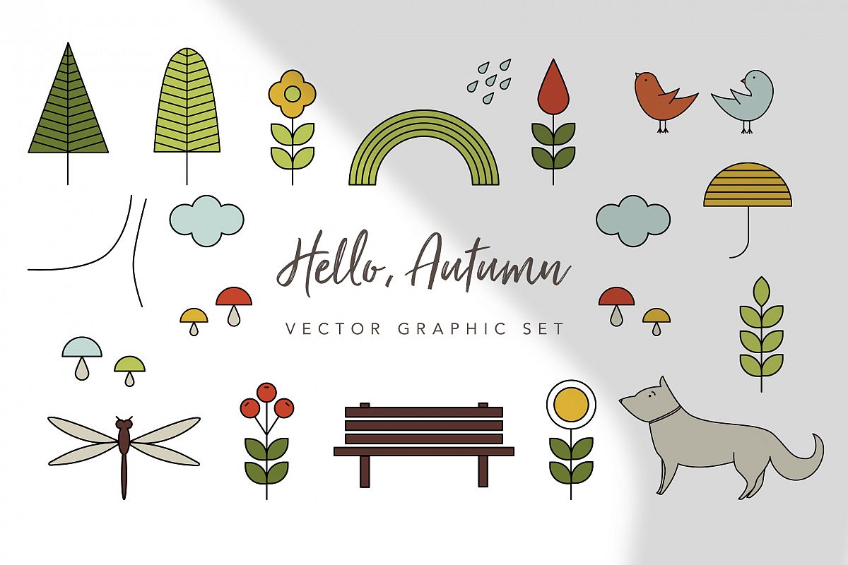 Hello Autumn Graphic Set example image 1