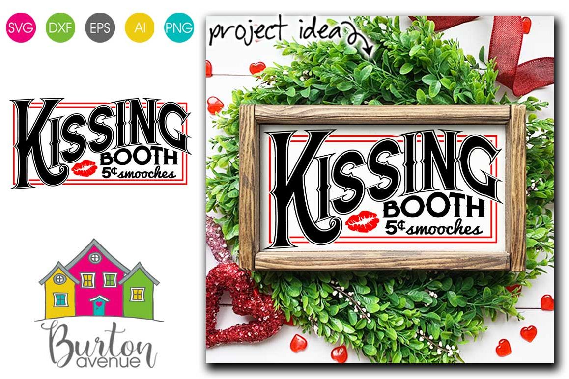 Download Kissing Booth Valentine SVG File (194187) | SVGs | Design ...