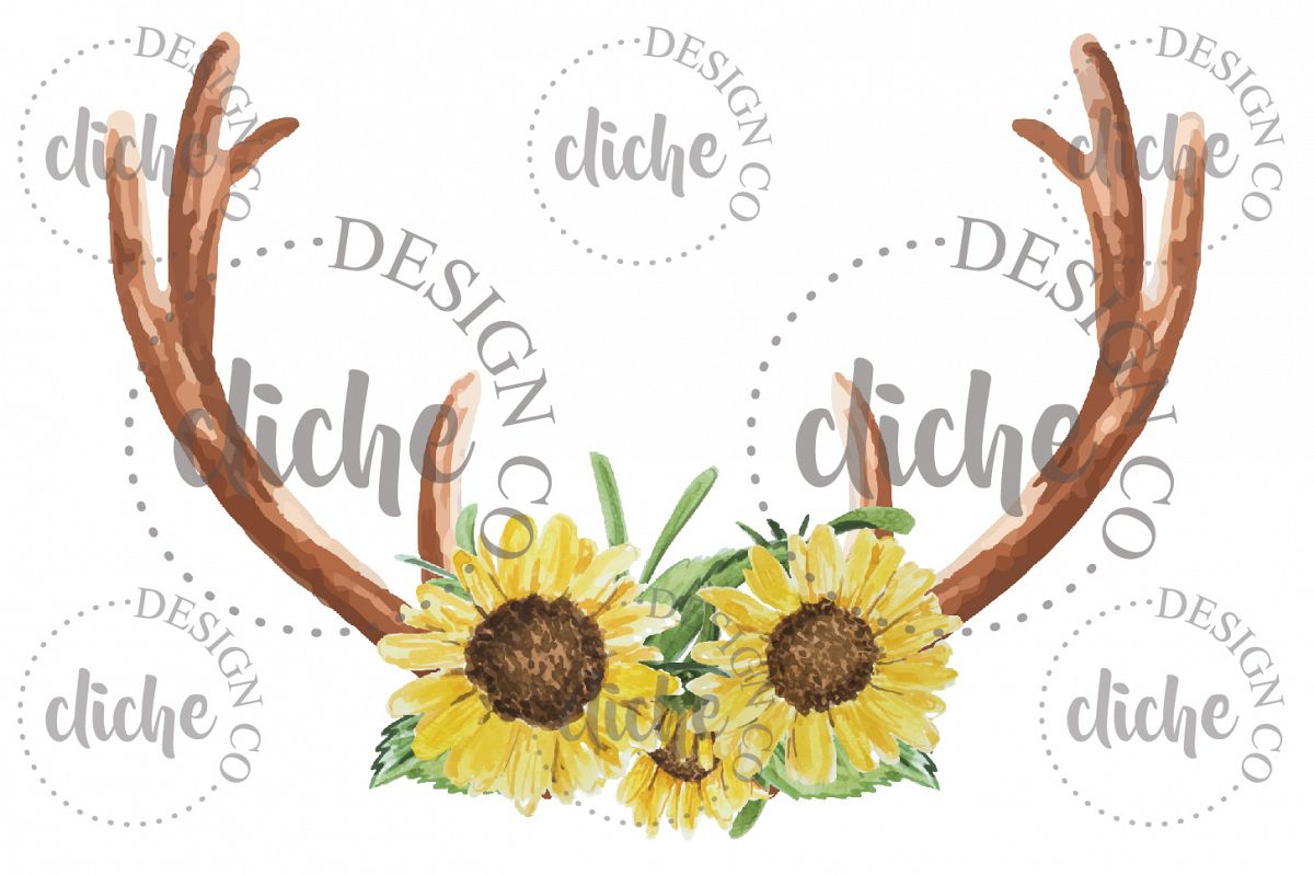 Rustic Floral Sublimation Design example image 1
