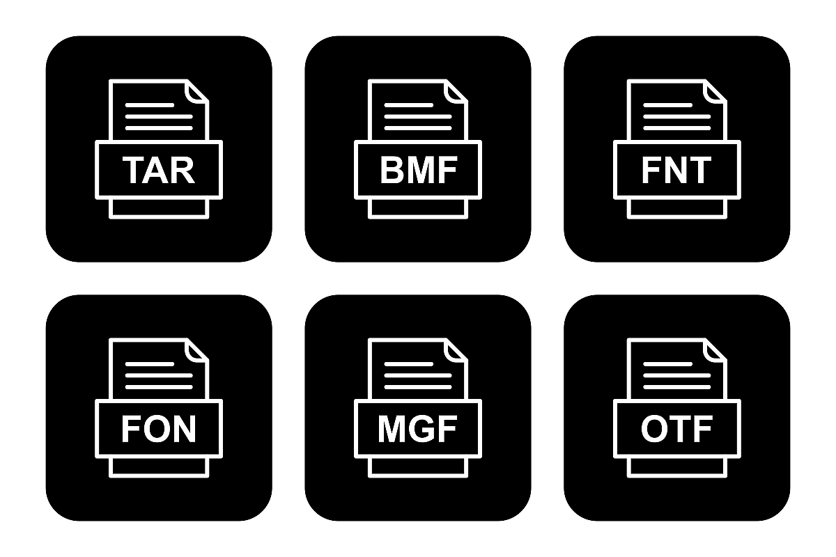 Set Of File Formats Icons example image 1