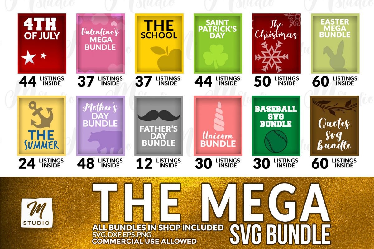 The Mega SVG Bundle example image 1