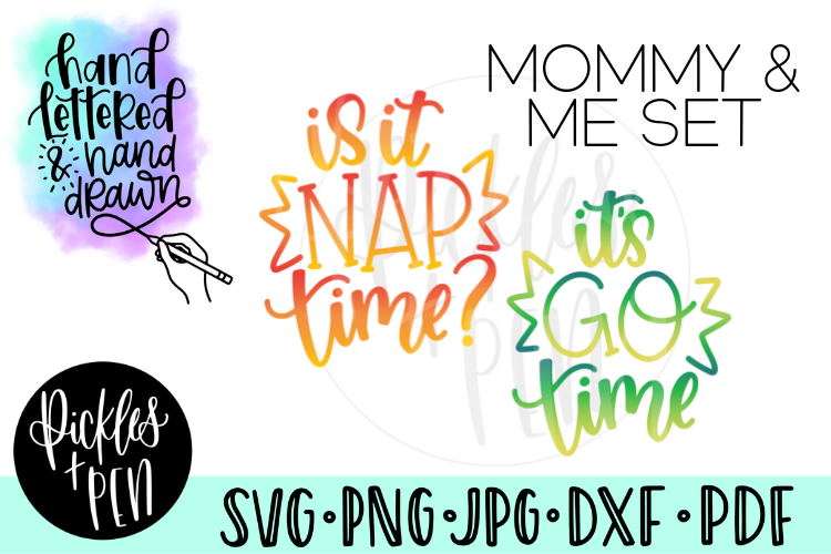 Nap Time SVG - Mommy and Me SVG Set example image 1