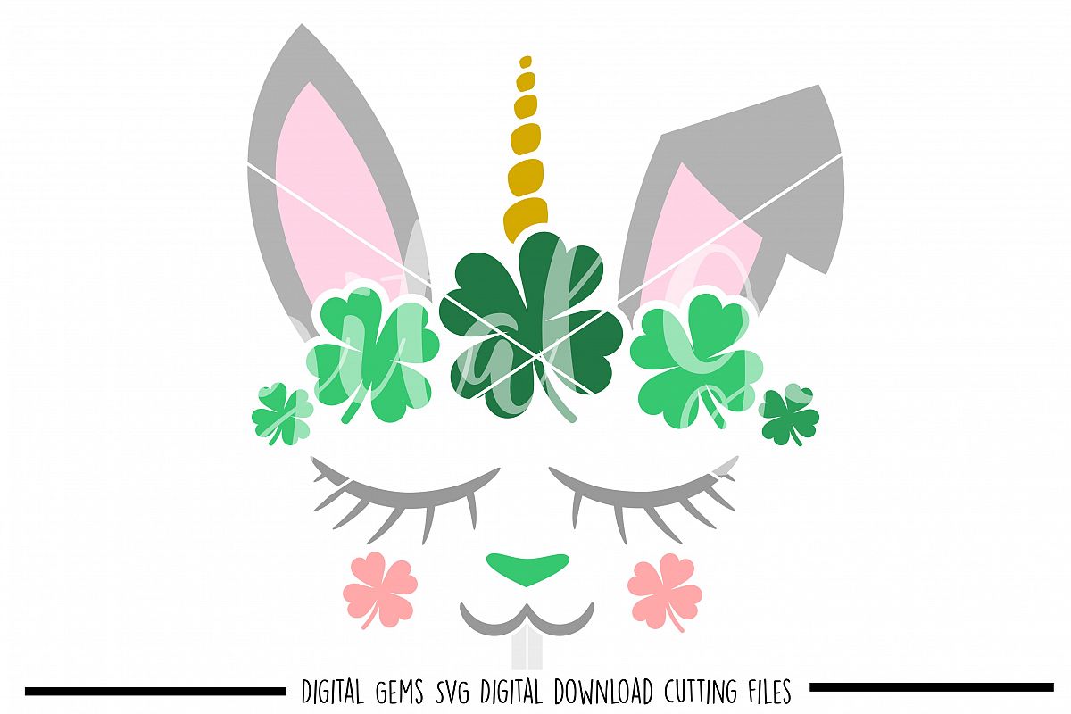 Unicorn Rabbit face SVG / PNG / EPS / DXF Files example image 1