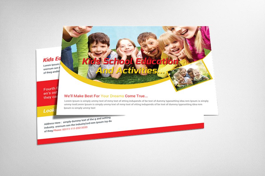 Kids School Education Postcard example image 1