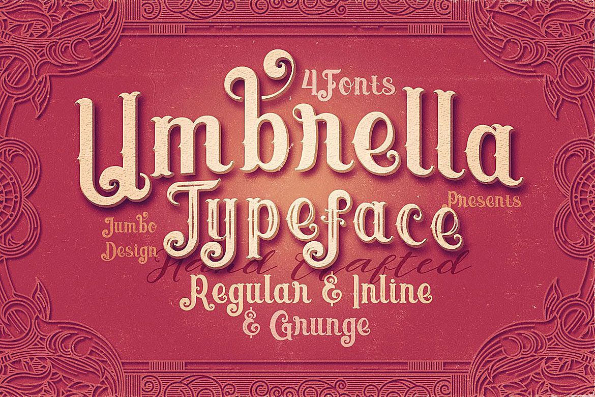 Umbrella - 4 Display Fonts example image 1
