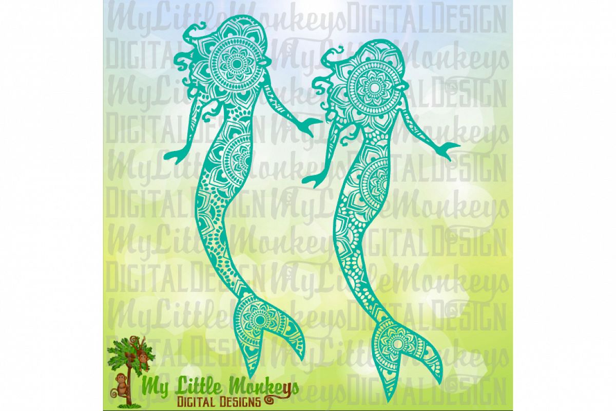 Download Mermaid Mandala Design (9163) | SVGs | Design Bundles