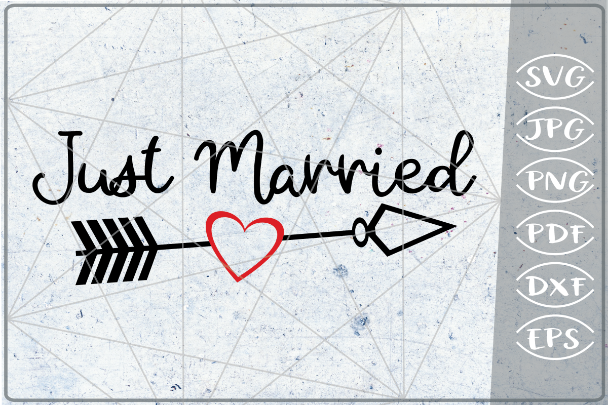 Just Married Svg Crafters Bride Quotes Files Wedding Couple.