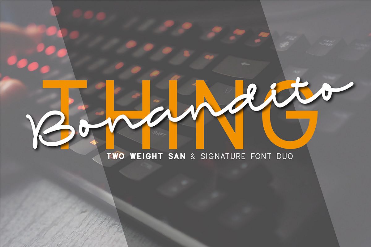 Bonandito Thing Font Duo example image 1