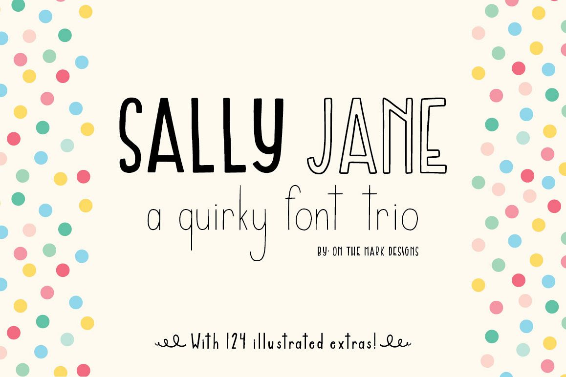 Sally Jane San Serif Font Trio example image 1