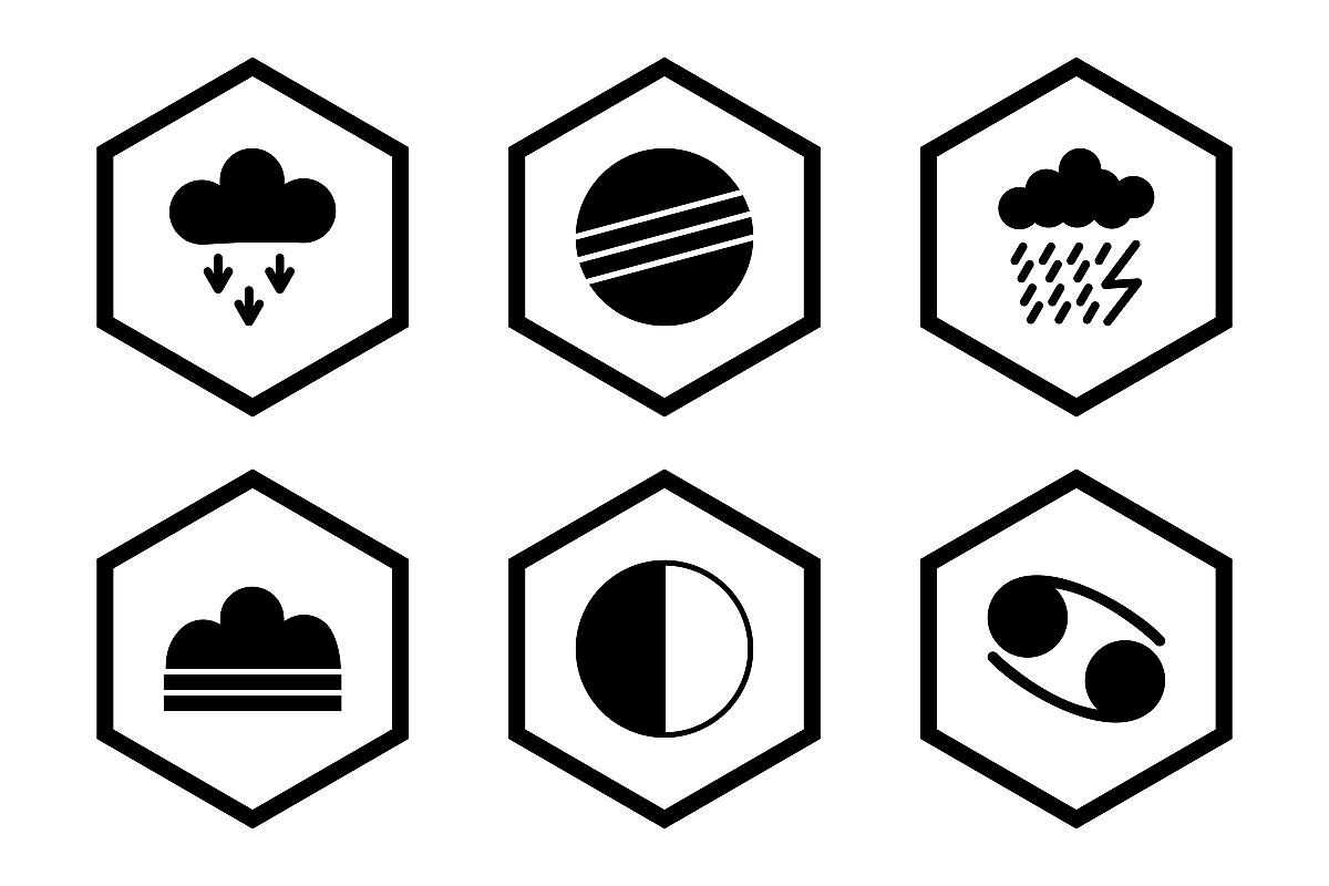 Set Of Weather And Season Icons example image 1