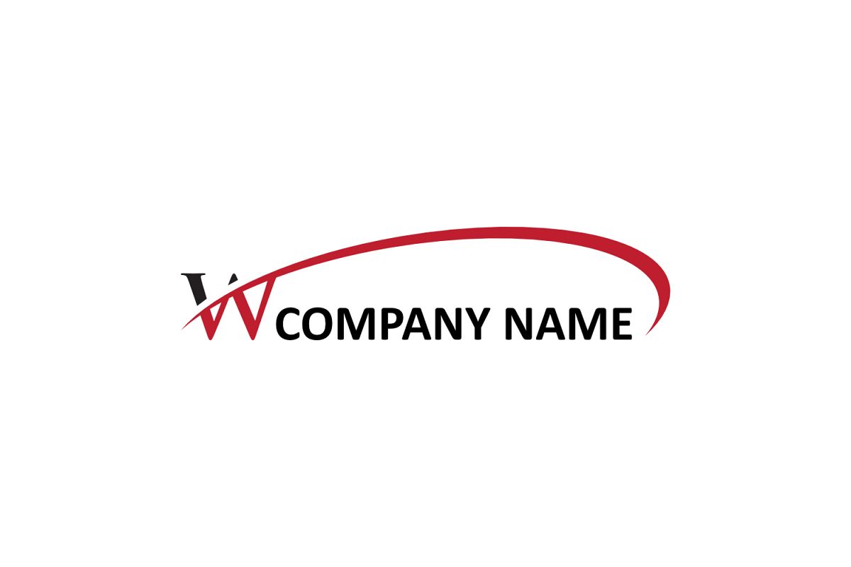 w letter swoosh logo example image 1