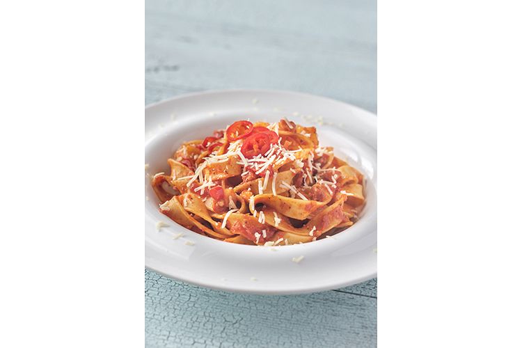 Portion of Amatriciana pasta example image 1