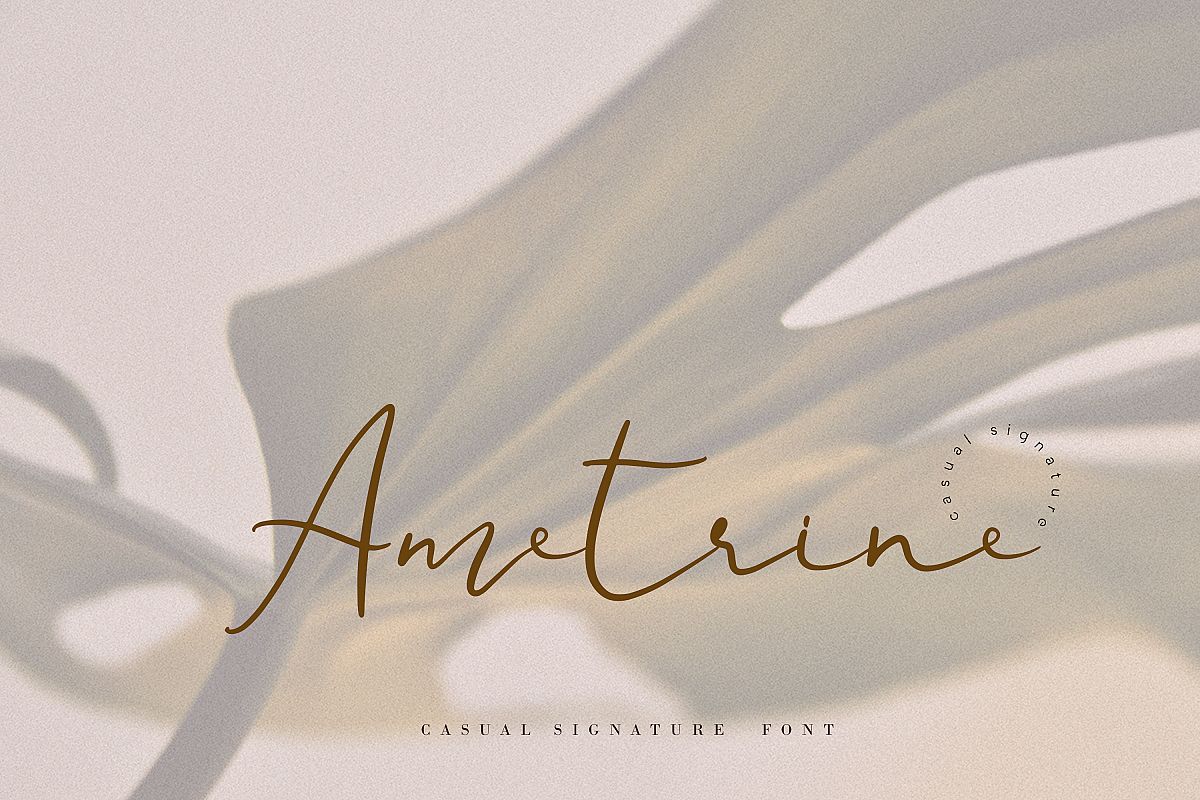 Ametrine, super-casual style font example image 1