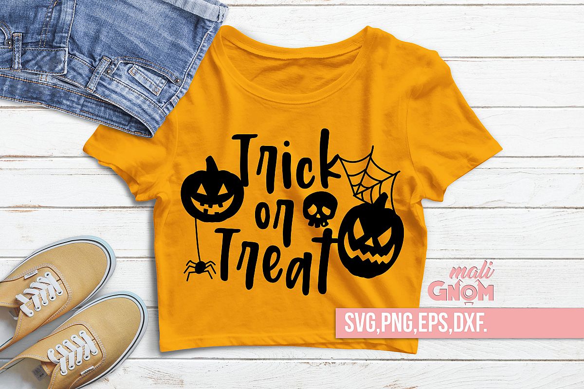 Trick or Treat SVG, Halloween SVG file, Trick or Treat Bag S example image 1