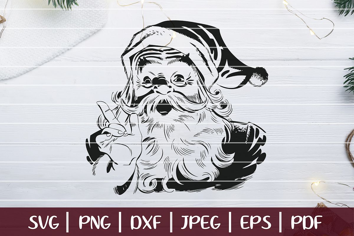 Download Vintage Santa Head Svg Vintage Christmas Svg Cutting Files Yellowimages Mockups