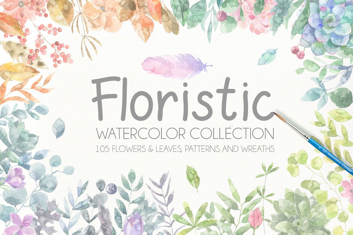 Floristic Watercolor Collection example image 1