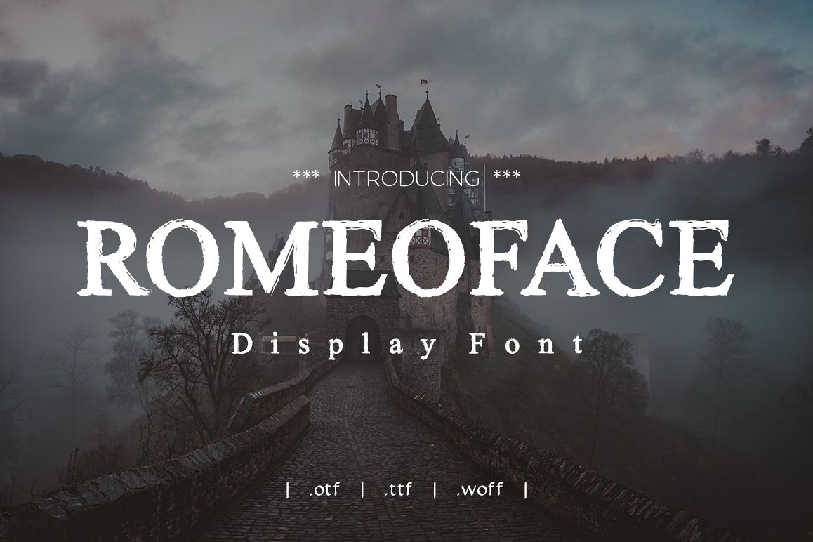 Romeoface Display Font example image 1
