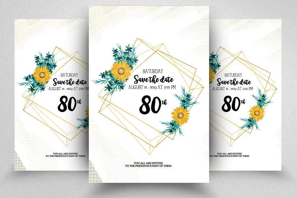 Floral Save The Date Flyer example image 1