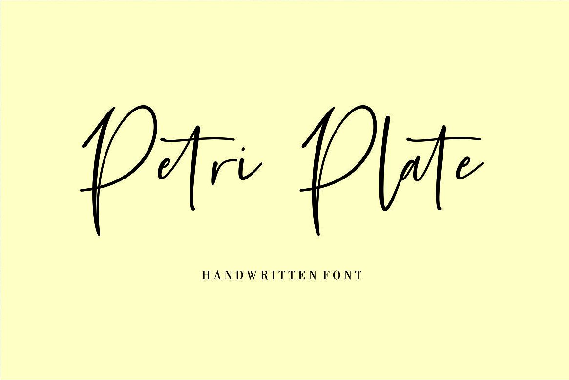 Petri Plate // Handwritten Font example image 1