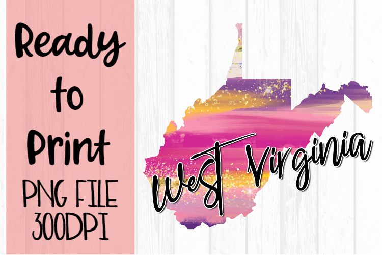 West Virginia Painted States Ready to Print example image 1