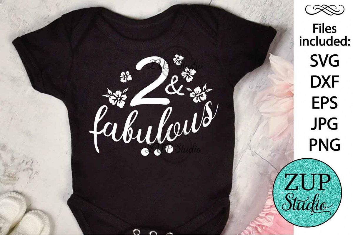 Two and fabulous Digital Cutting files file 129 example image 1