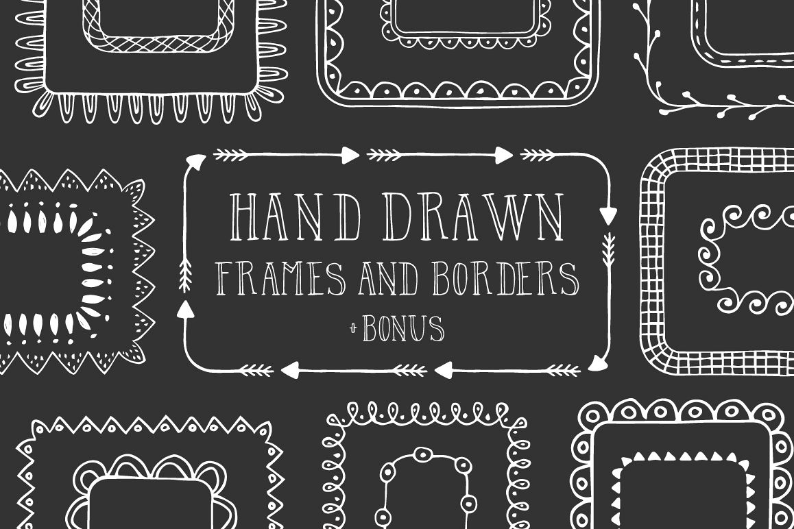 Hand drawn frames and borders example image 1