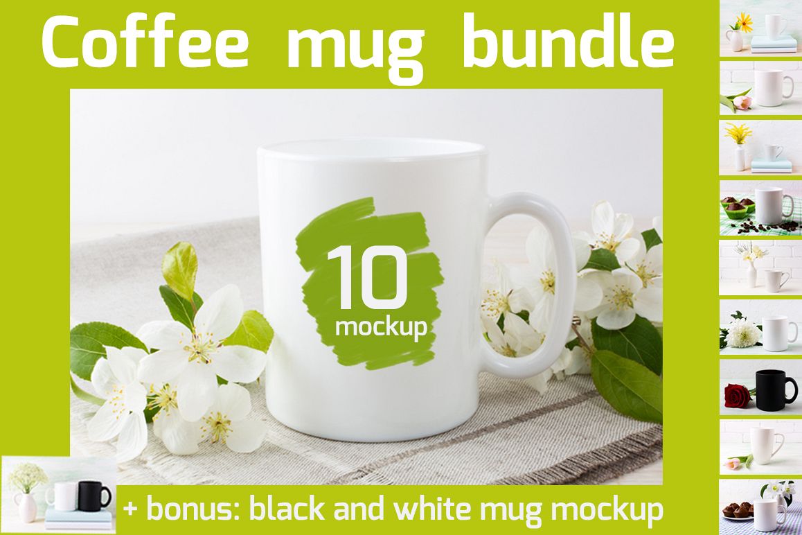 Coffee mug mockup bundle example image 1