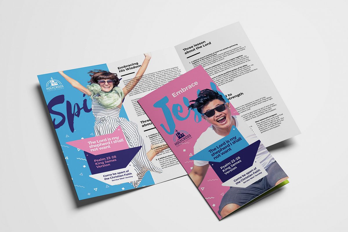 Easter Service Tri-Fold Brochure Template example image 1